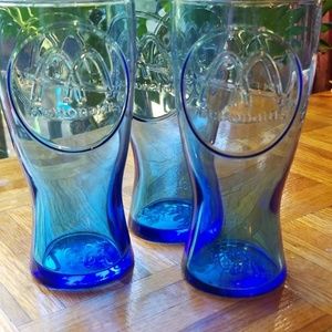 1961 cobalt blue McDonald's glass cups